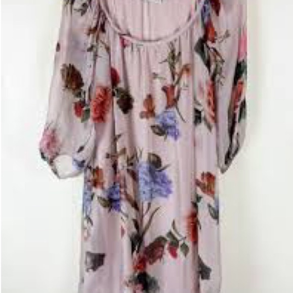 Bellambra (made in Italy) Floral Print Silk Blend Dress 3/4 Sleeve Sizes S/M - Picture 2 of 5